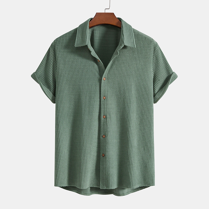 Nyári Férfi Pihenőszett Waffle Mintával – Lenn