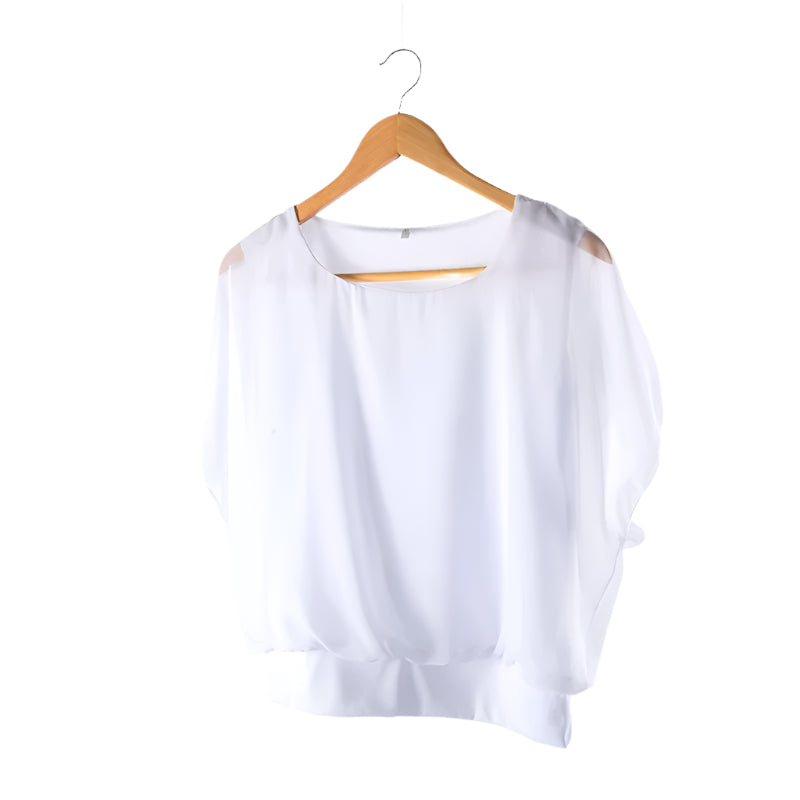 Hölgyek Chiffon blúz volános ujjakkal – Ariana