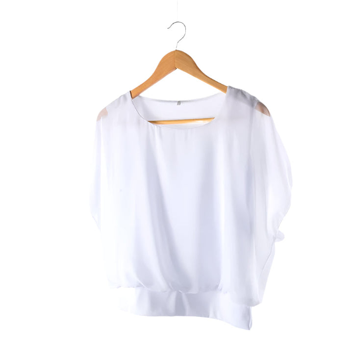 Hölgyek Chiffon blúz volános ujjakkal – Ariana