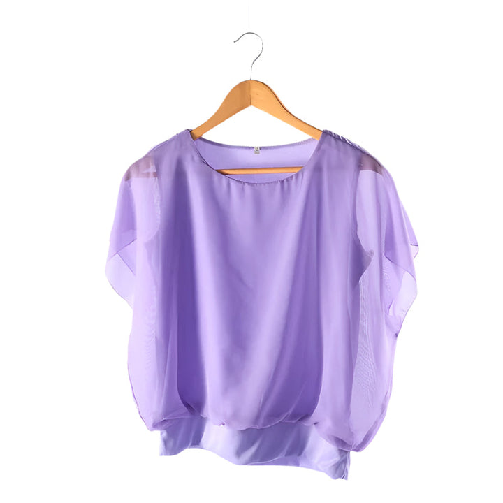 Hölgyek Chiffon blúz volános ujjakkal – Ariana