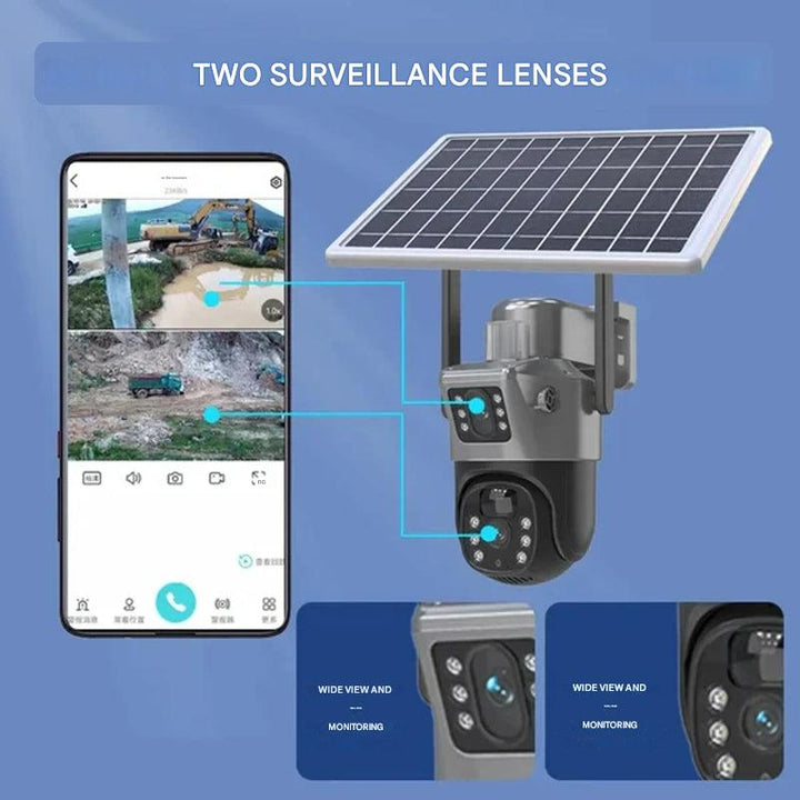Vezeték Nélküli 4K Biztonsági Kamera Napelemmel – DualGuard 4K