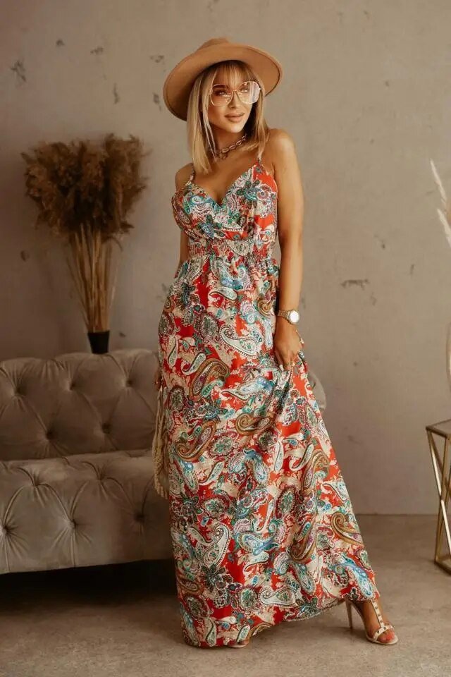 Boho Maxiruha virágmintával a nyárra – Yara