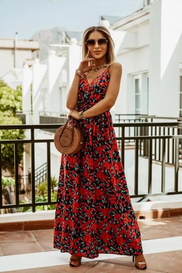 Boho Maxiruha virágmintával a nyárra – Yara