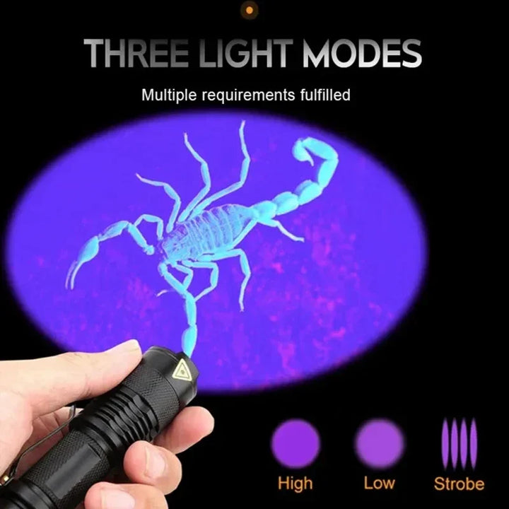 LED UV ZSEBLÁMPA - ULTRAVIOLÁT INSPEKCIÓS LÁMPA HÁZI ÁLLAT VIZELET PONTOK ÉS FOLT DETEKCIÓJÁHOZ