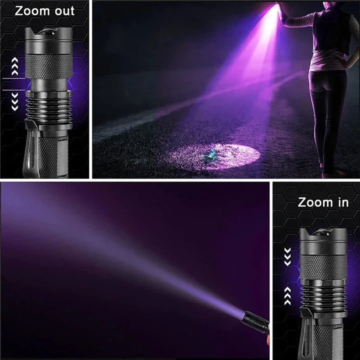 LED UV ZSEBLÁMPA - ULTRAVIOLÁT INSPEKCIÓS LÁMPA HÁZI ÁLLAT VIZELET PONTOK ÉS FOLT DETEKCIÓJÁHOZ