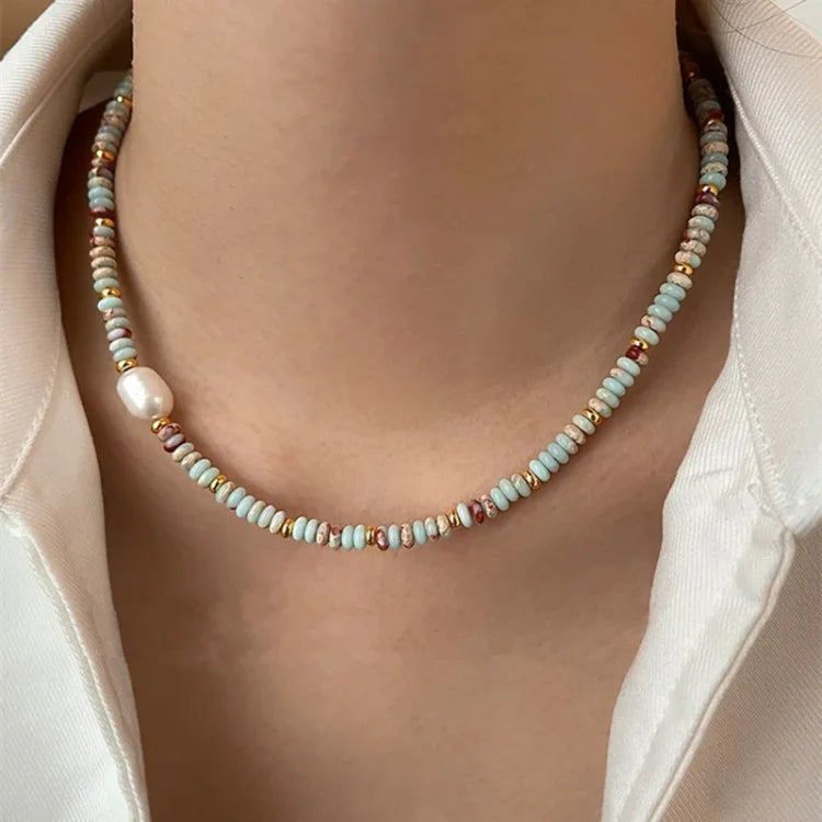 Színes Természetes Kő Ékszerszett - Elena