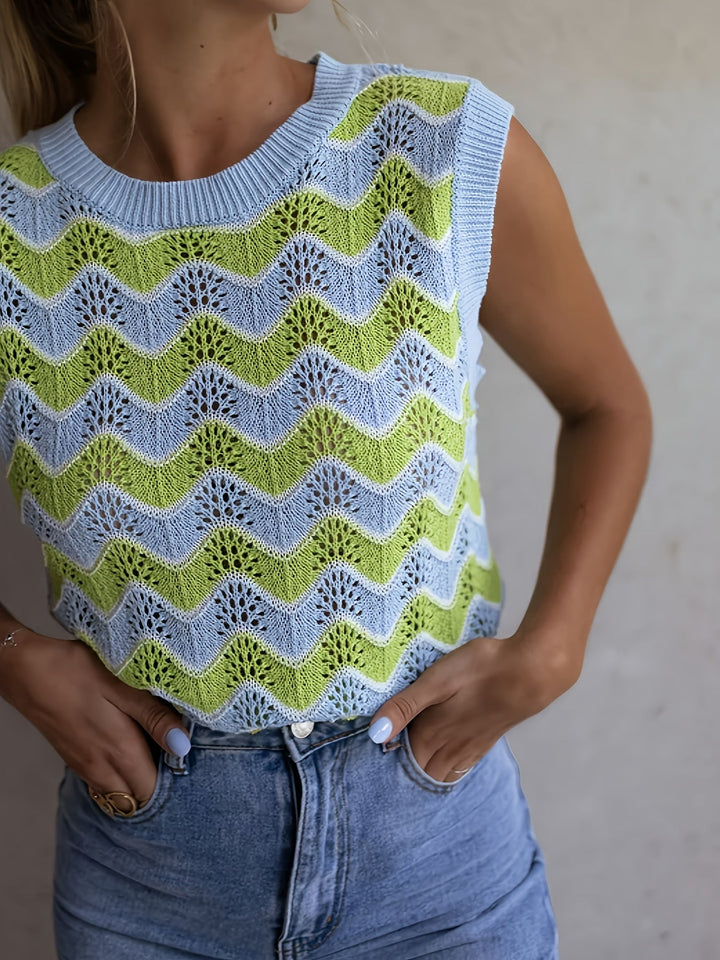 Divatos nyári top kötött hatású - StrickGlow