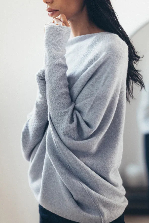 Aszimmetrikus Oversized Női Pulóver - Sophia