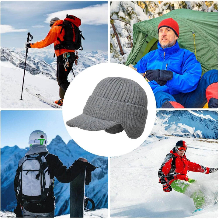 Férfi kötött sapka fülvédőkkel – Kian (1+1 INGYEN)