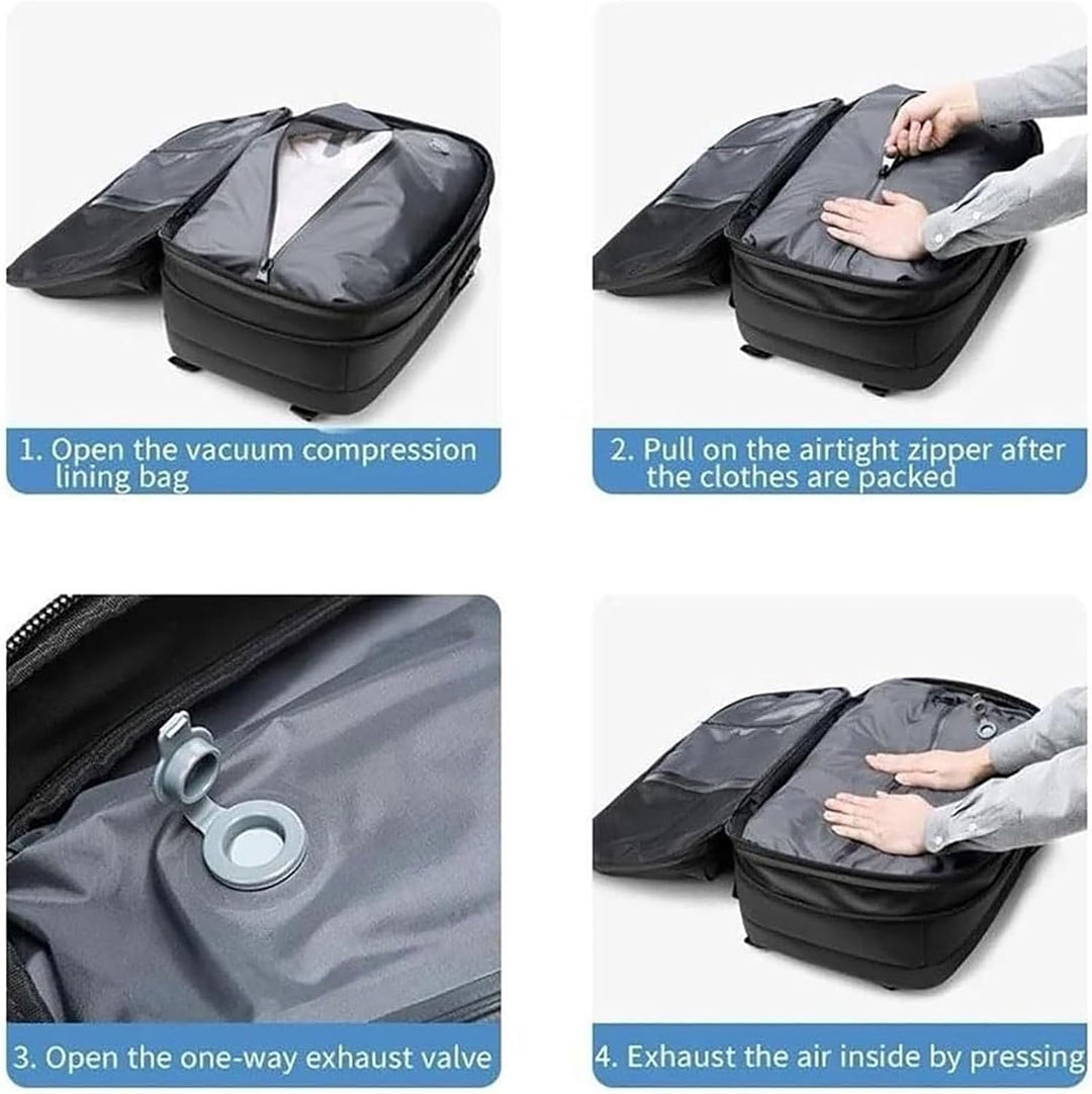 Bővíthető zúzású utazótáska lopásgátló zárval és nedves rekesszel