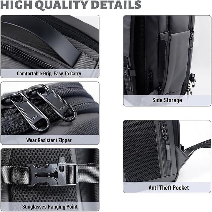 Bővíthető zúzású utazótáska lopásgátló zárval és nedves rekesszel