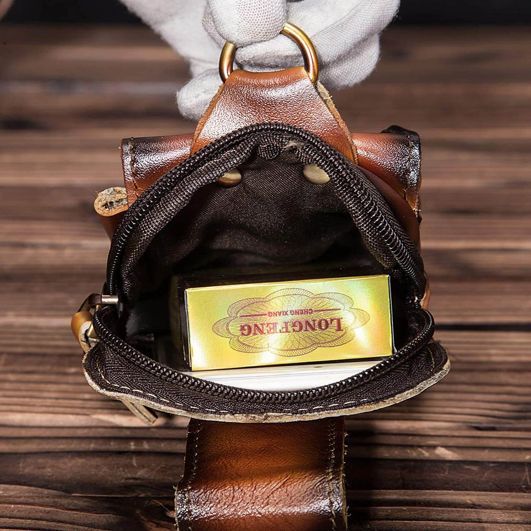 Valódi bőr férfi deréktáska