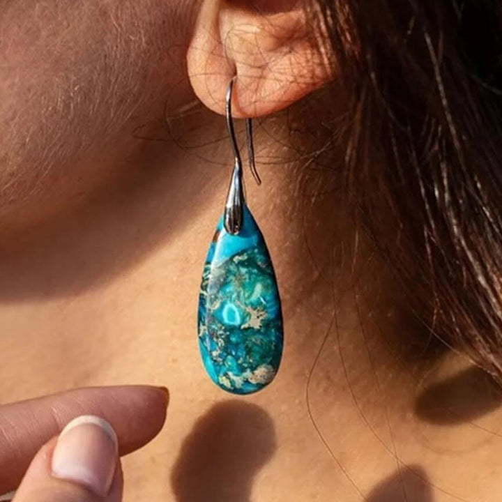 Csepp alakú Császárkő Fülbevalók - Amara