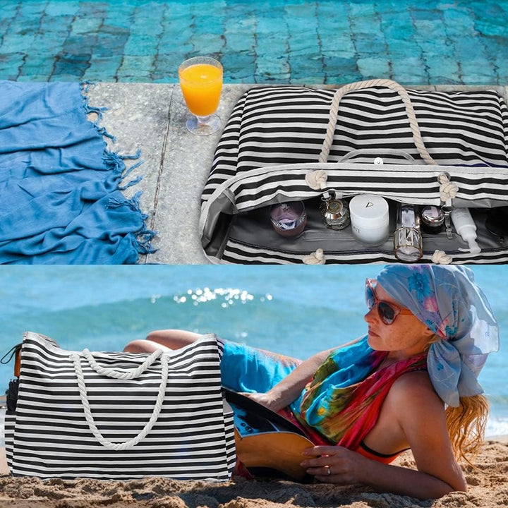 Vízálló Extra Nagy Strandtáska Bónusz Utazótáskával – CoastCarry