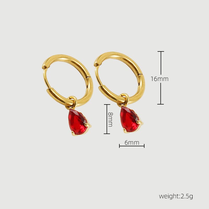 Stílusos Gránát Születési Köves Ékszerszett - Liora