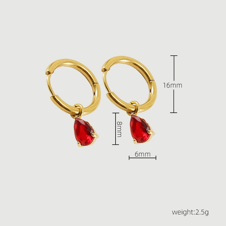 Stílusos Gránát Születési Köves Ékszerszett - Liora