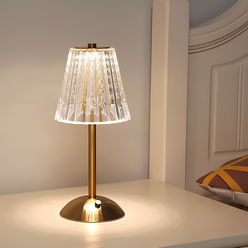 Arany Kristály Asztali Lámpa - Aurora Luxe