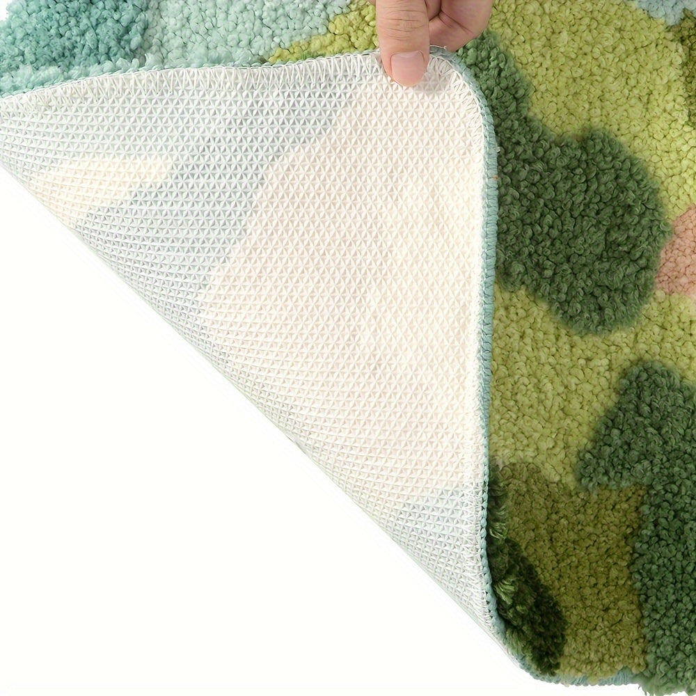 Luxus fürdőszobai szőnyeg virágmintával, extra puha és nedvszívó - Florina