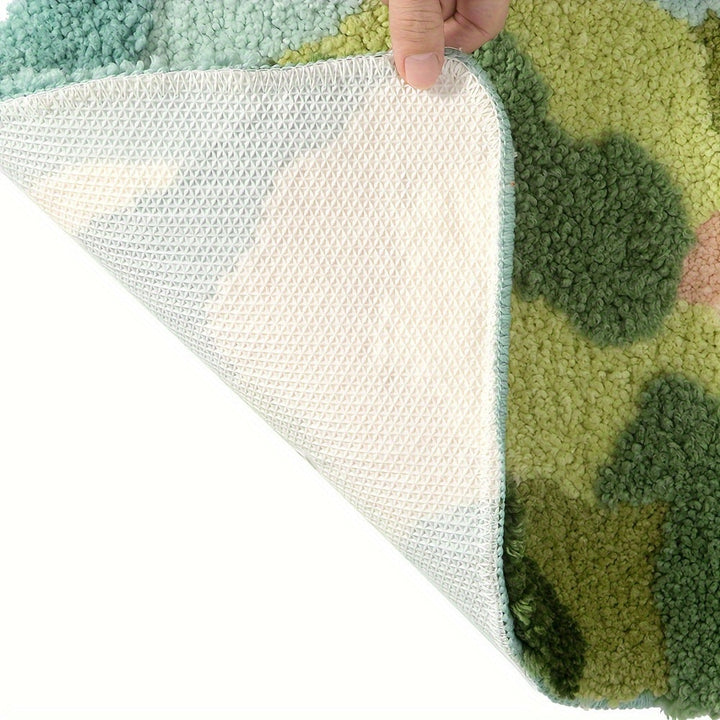 Luxus fürdőszobai szőnyeg virágmintával, extra puha és nedvszívó - Florina