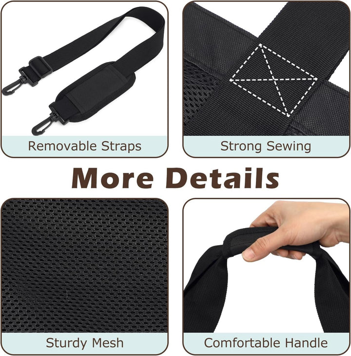 Vásárolj 1-et, és a második ingyen – Extra nagy átlátszó hálós tengerparti táska 8 zsebbel – ClearWave