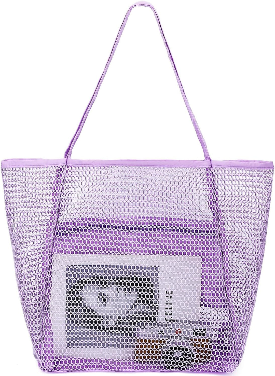 Vásárolj 1-et, és a második ingyen – Extra nagy átlátszó hálós tengerparti táska 8 zsebbel – ClearWave