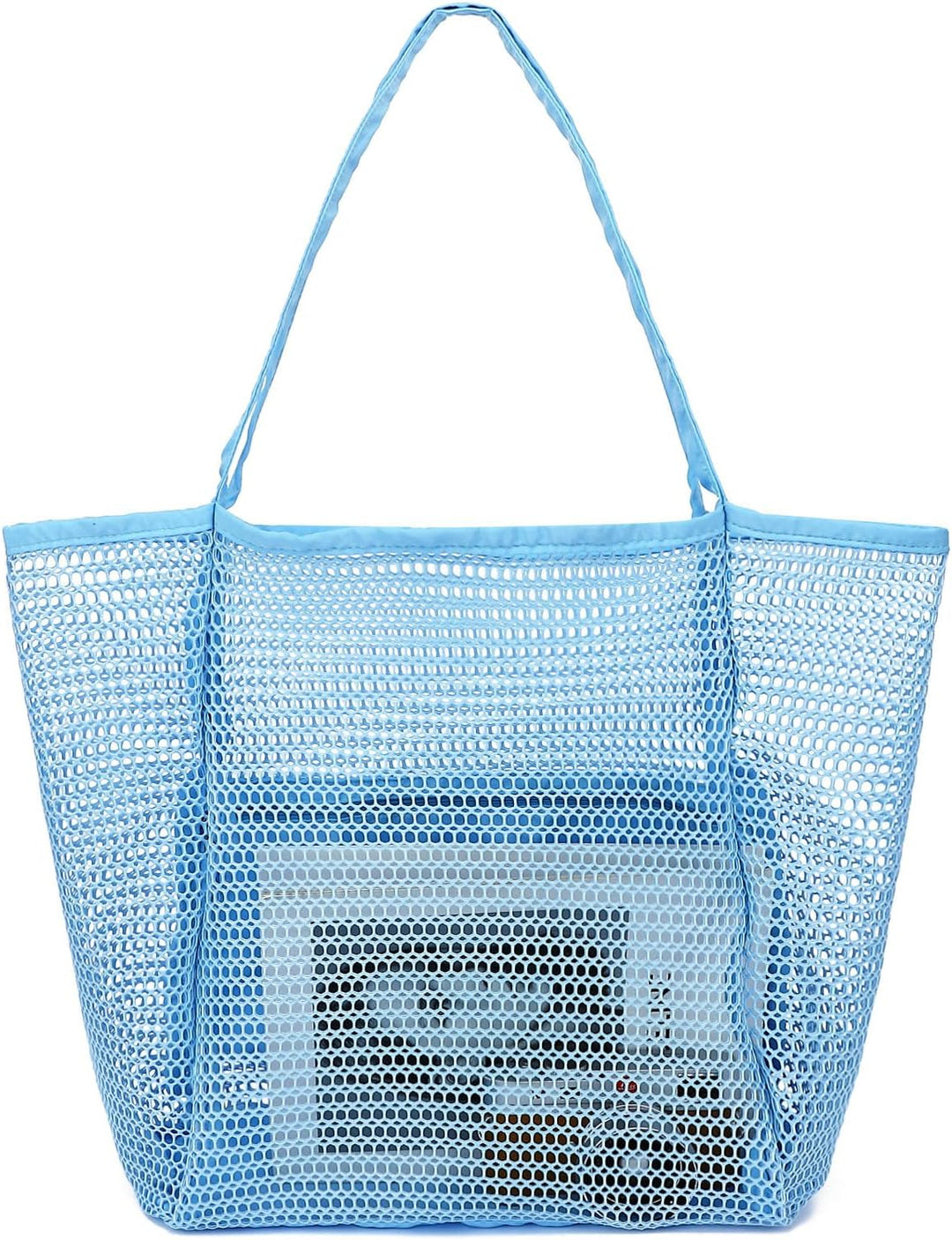 Vásárolj 1-et, és a második ingyen – Extra nagy átlátszó hálós tengerparti táska 8 zsebbel – ClearWave