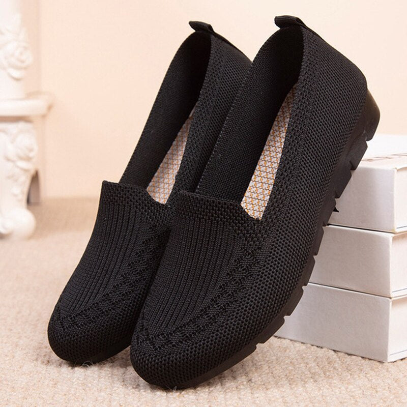 Kényelmes és légáteresztő női slip-on mindennapi cipők lábboltozat-támogatással – Leona