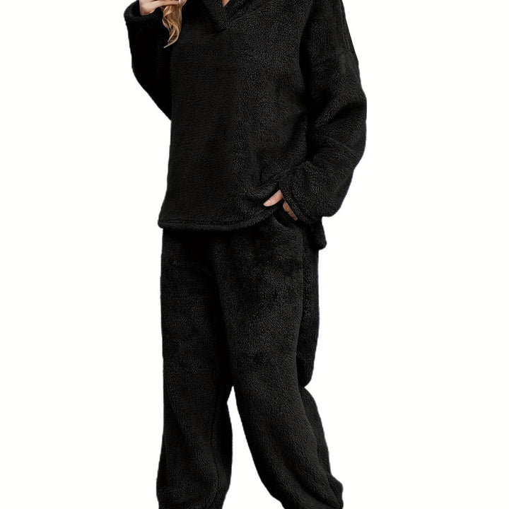 Meleg Coral Fleece Női Loungewear Szett – Fenna