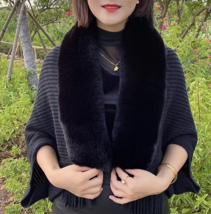 Louise Női Műszőrme Kabát – Luxus szőrmegallér | Egy Méret