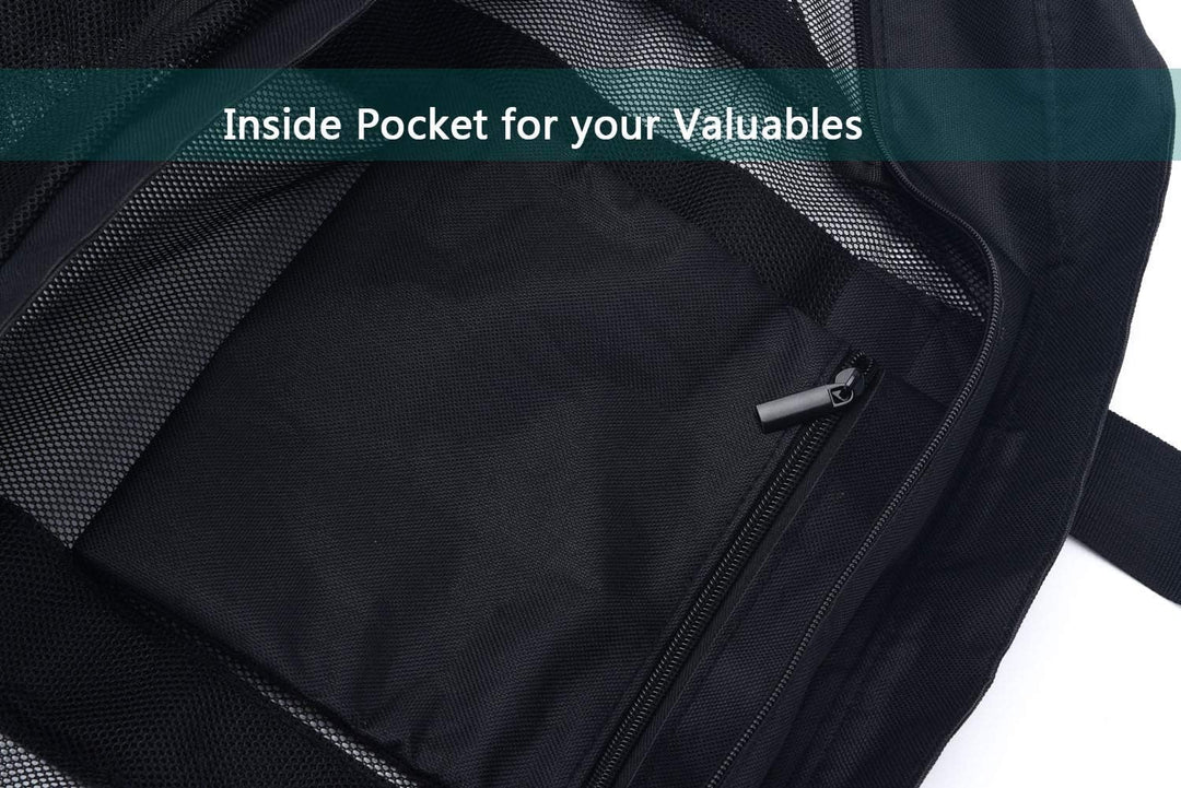 Extra-nagy hálós strandtáska cipzárral – Homokálló táska (Vásárolj 1-et, a második ingyen van)