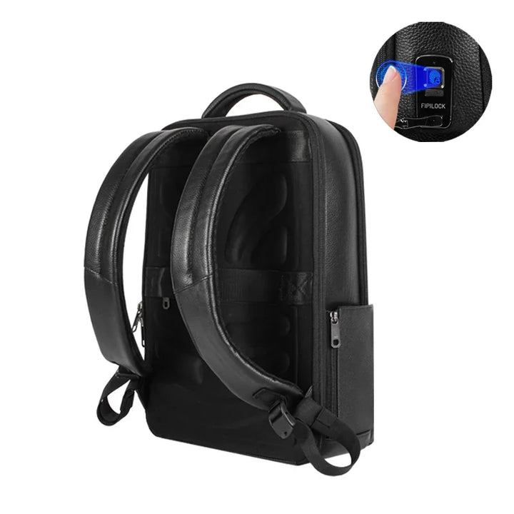 Férfi Nagy Teherbírású Üzleti Laptop Hátizsák Ujjlenyomat Zárral – Lopásgátló