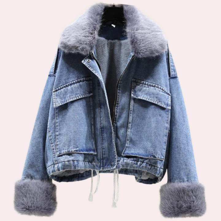 Meleg Denim Téli Kabát Nőknek - Mira