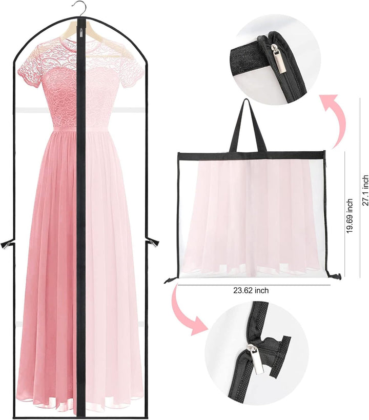 Extra-hosszú ruha- és estélyi ruházati zsák – 180 cm védőborító fogantyúkkal (Vásárolj 1-et, kapj 1-et INGYEN)