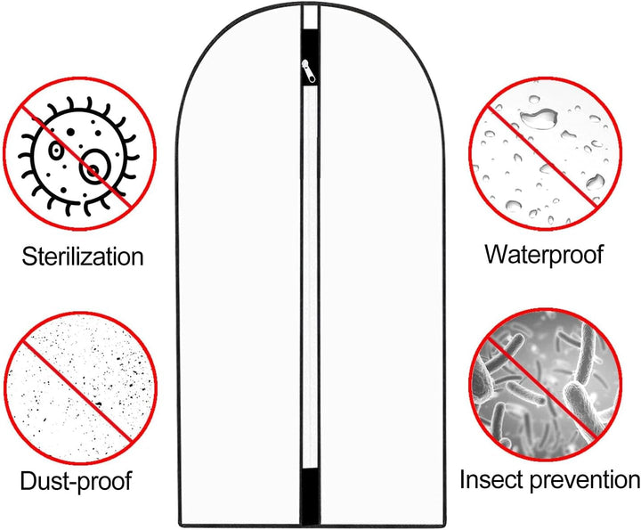 Extra-hosszú ruha- és estélyi ruházati zsák – 180 cm védőborító fogantyúkkal (Vásárolj 1-et, kapj 1-et INGYEN)