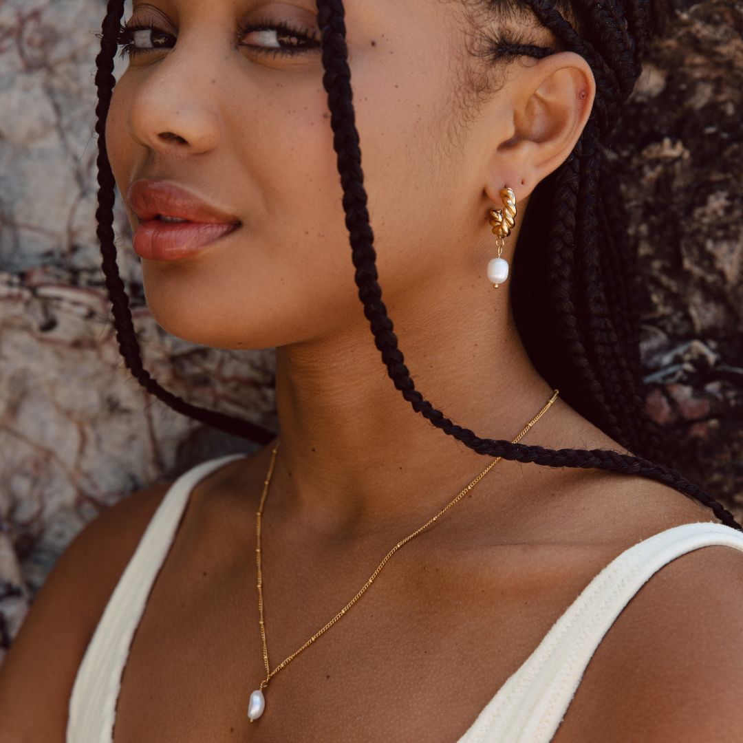 Barokk Gyöngy Medál Nyaklánc - Anisa