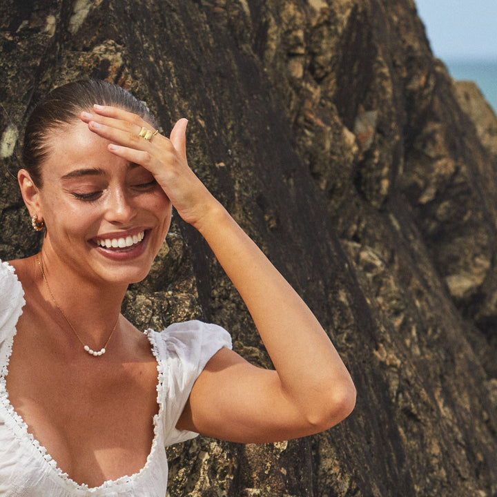 Szép nyaklánc édesvízi gyöngyökkel - Celina