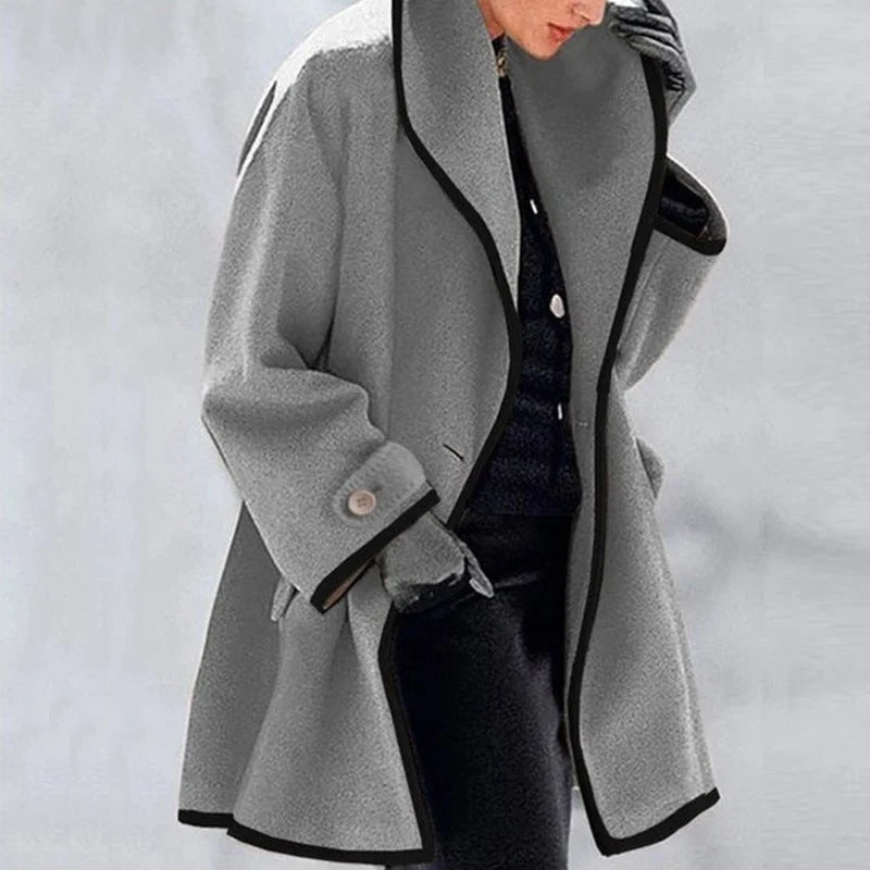 Meleg téli gyapjú női trench coat - Emma
