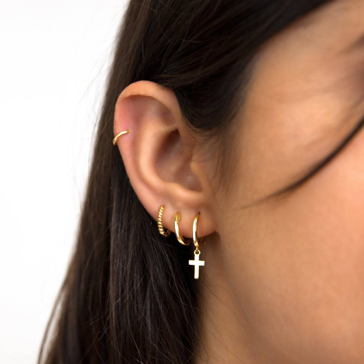 Fülbevalók kereszt medállal - Aurelia