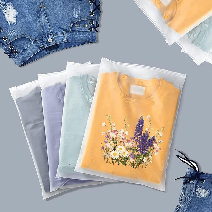 Újra zárható homályos cipzáras tasakok – 40 db-os ruhatároló ujjak szellőző lyukkal (Vásárolj 1-et, és 1-et ingyen kapsz)