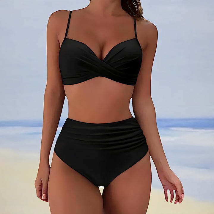 Trendi magas derekú bikini kényelmes szabással – Eula