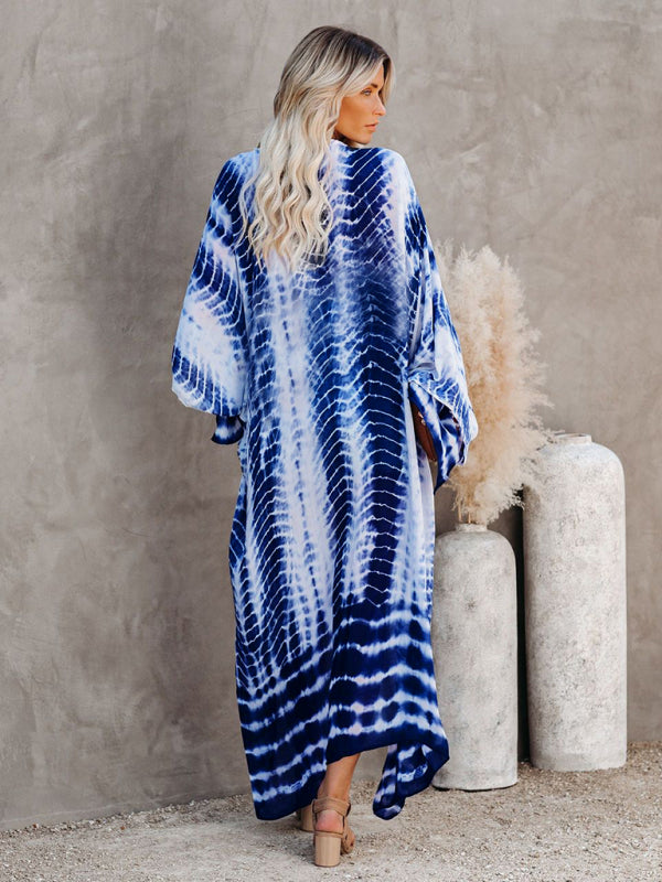 Woven kimono with tie belt – Leona
