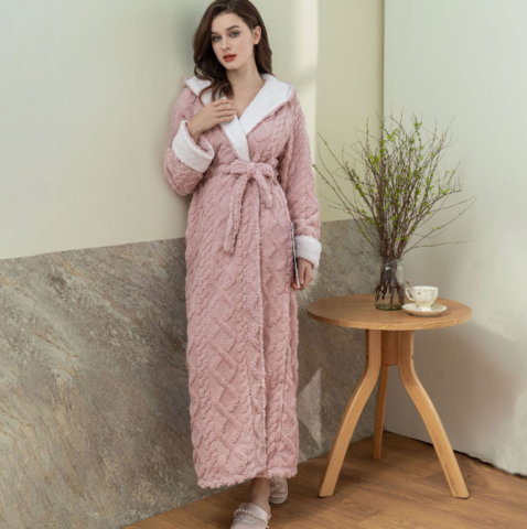Meleg és kényelmes fleece köntös nőknek - Serena