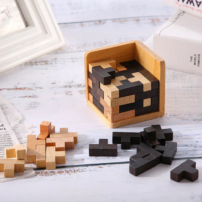 3D Fa Wooden Brain Teaser - PuzzleMaster