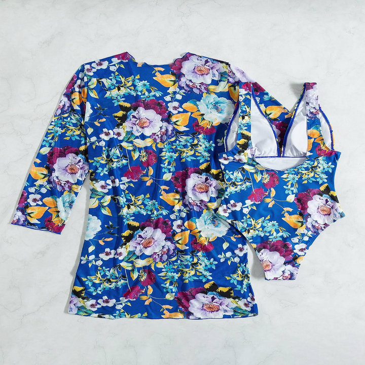 3 részes kék bikini szett kedvező fazonnal – Marisse