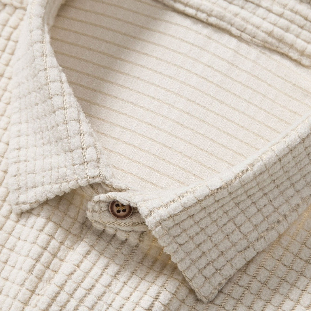 Nyári Férfi Pihenőszett Waffle Mintával – Lenn