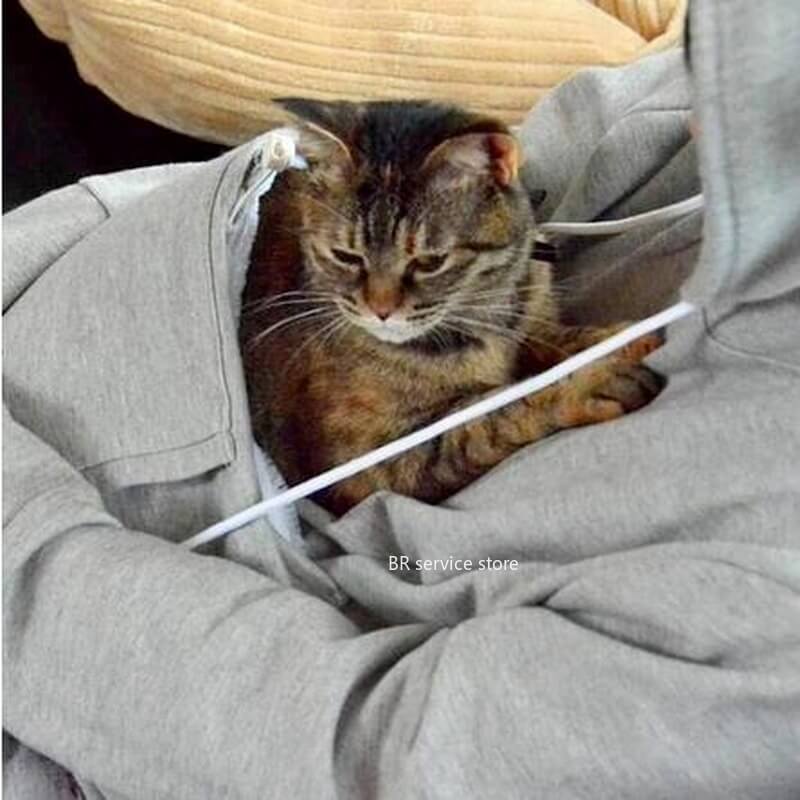 Kényelmes kapucnis pulóver macskazsebbel - CozyPurr