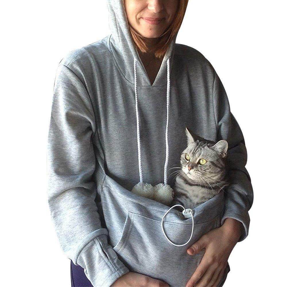 Kényelmes kapucnis pulóver macskazsebbel - CozyPurr