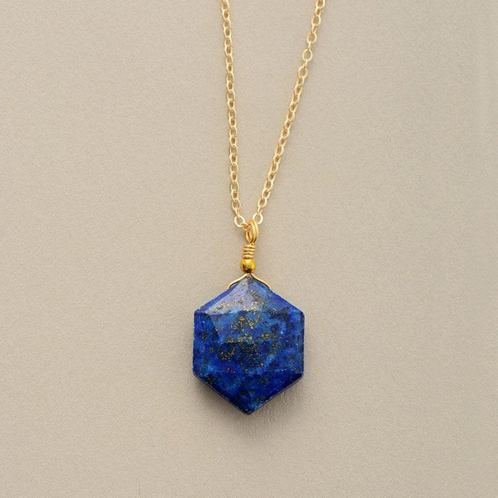 Lapis Lazuli Hexagont formáló nyaklánc - Amarielle
