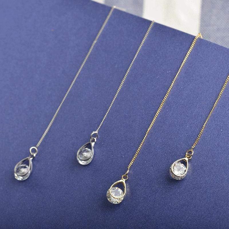 Hosszú Csepp Strassz Fülbevalók - Isalyn