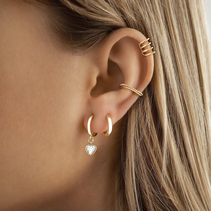 Kristály Szív fülbevalók - Celina